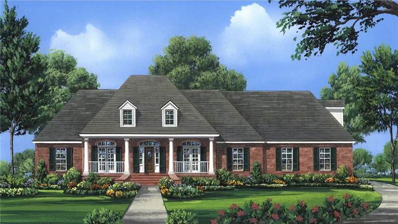 Country House Plan Front of Home - Dogwood Circle Country Home 077D-0281 - Search House Plans and More