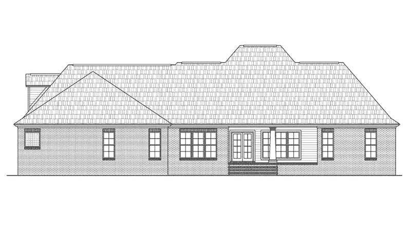 Country House Plan Rear Elevation - Dogwood Circle Country Home 077D-0281 - Search House Plans and More