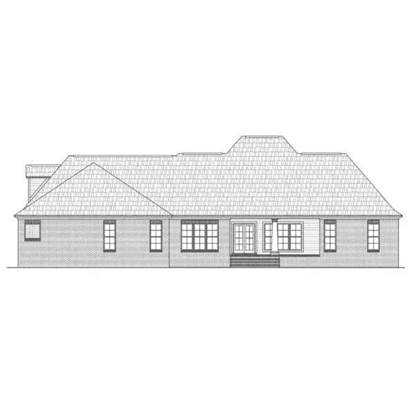 Southern House Plan Rear Elevation - Dogwood Circle Country Home 077D-0281 - Search House Plans and More