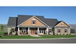 Ranch House Plan Front of Home - Sadie Court Craftsman Home 077D-0282 - Shop House Plans and More