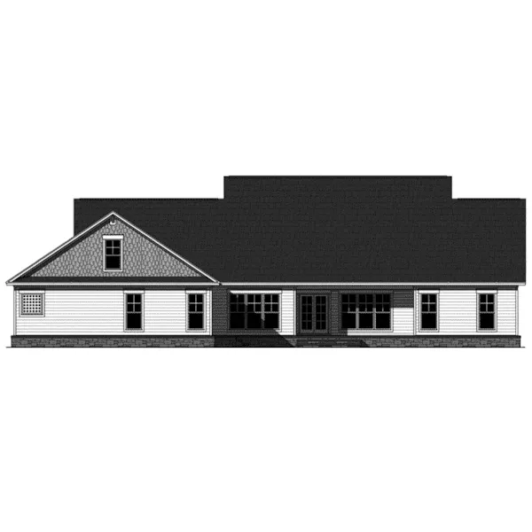 Country House Plan Rear Elevation - Sadie Court Craftsman Home 077D-0282 - Shop House Plans and More