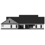 Country House Plan Rear Elevation - Sadie Court Craftsman Home 077D-0282 - Shop House Plans and More