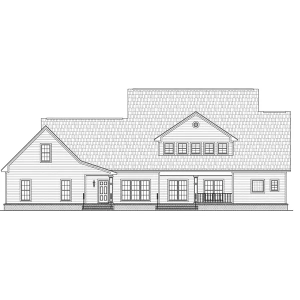 Country House Plan Rear Elevation - Stonewood Lane Country Home 077D-0283 - Shop House Plans and More