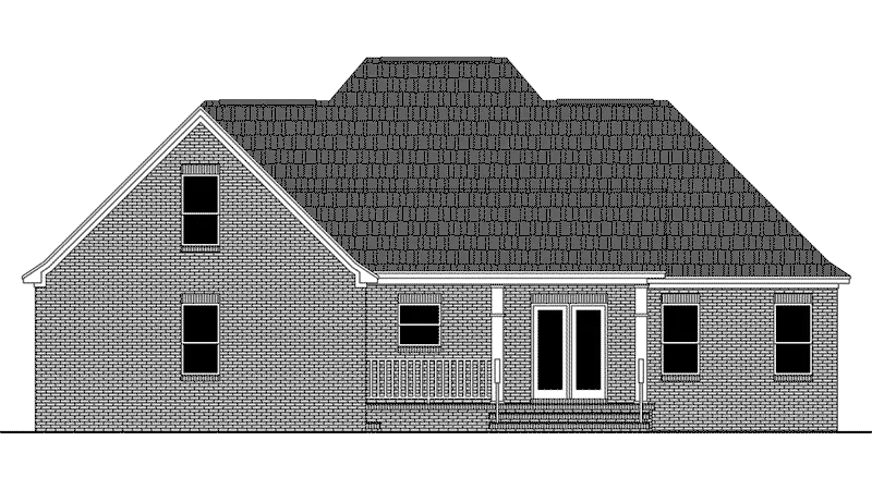 Country House Plan Rear Elevation - Parkwood Hill Country Home 077D-0284 - Shop House Plans and More
