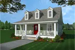 Waterfront House Plan Front of Home - April Knoll Country Cottage 077D-0286 - Search House Plans and More
