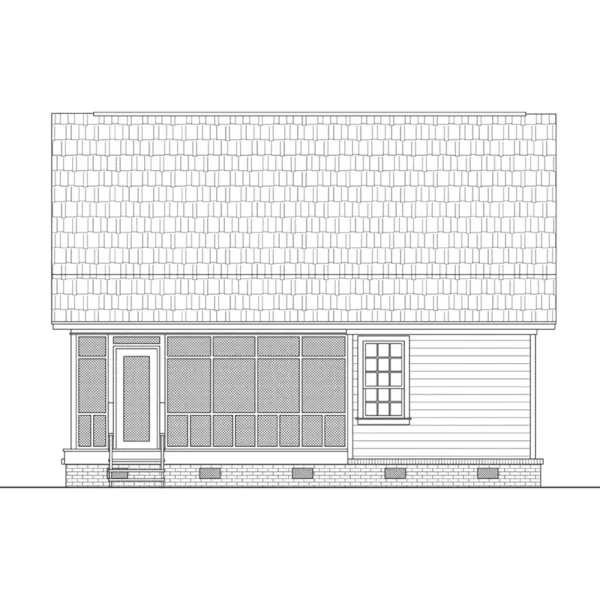 Southern House Plan Rear Elevation - April Knoll Country Cottage 077D-0286 - Search House Plans and More