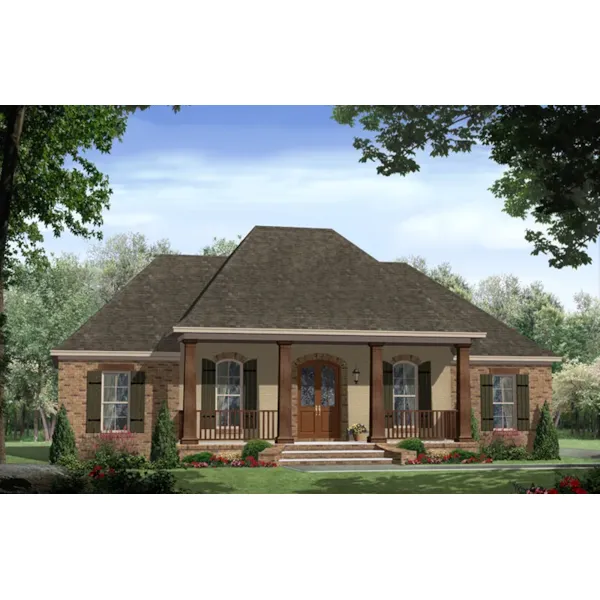 European House Plan Front of Home - Colley European Ranch Home 077D-0287 - Shop House Plans and More