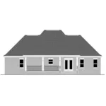 European House Plan Rear Elevation - Colley European Ranch Home 077D-0287 - Shop House Plans and More