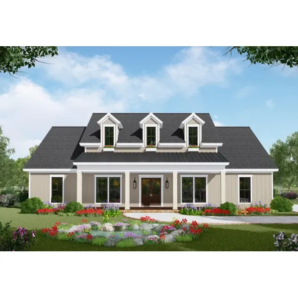 Farmhouse Plan Front of Home - 077D-0291 - Shop House Plans and More