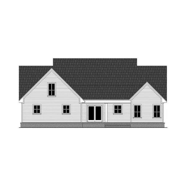 Farmhouse Plan Rear Elevation - 077D-0291 - Shop House Plans and More