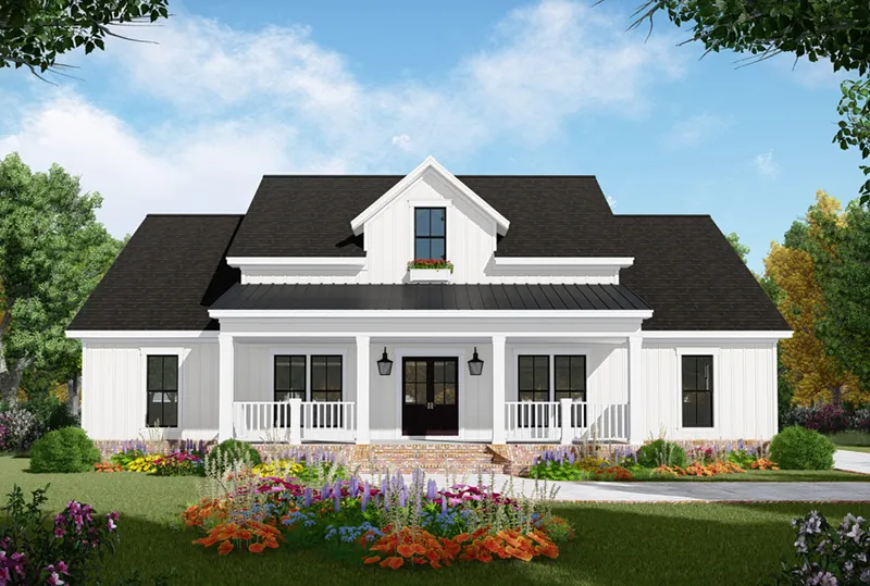 Ranch House Plan Front Image - Calico Lane Modern Farmhouse 077D-0293 - Search House Plans and More