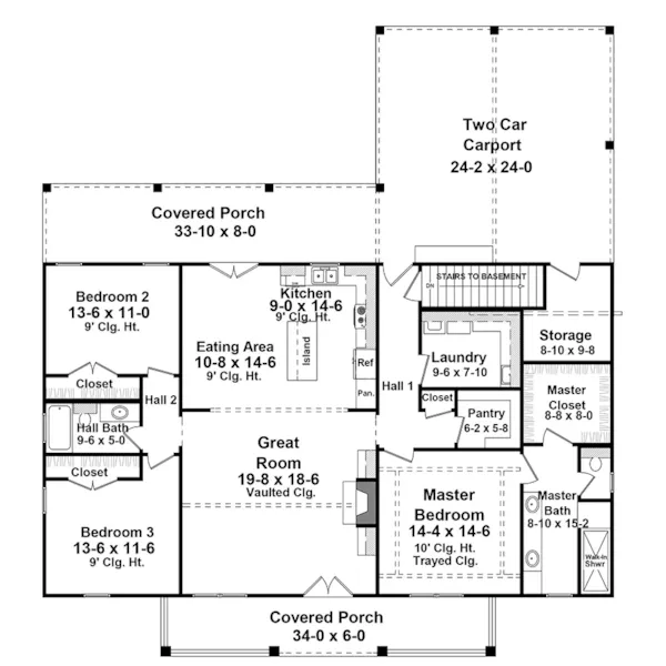 Southern House Plan Optional Basement - Calico Lane Modern Farmhouse 077D-0293 - Search House Plans and More