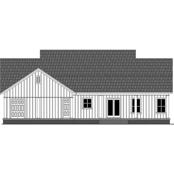 Southern House Plan Rear Elevation - Calico Lane Modern Farmhouse 077D-0293 - Search House Plans and More