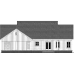 Southern House Plan Rear Elevation - Calico Lane Modern Farmhouse 077D-0293 - Search House Plans and More