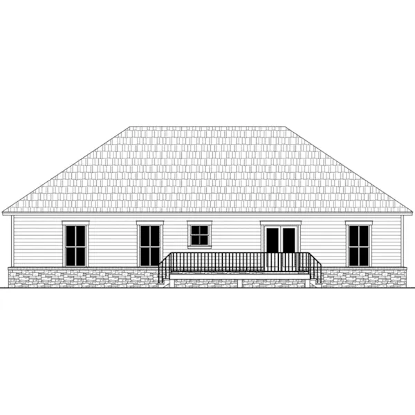 Rustic House Plan Rear Elevation - Pine Forrest Modern Farmhouse 077D-0294 - Shop House Plans and More