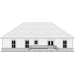 Rustic House Plan Rear Elevation - Pine Forrest Modern Farmhouse 077D-0294 - Shop House Plans and More