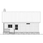 Vacation House Plan Rear Elevation - Gull Cove Cottage 077D-0296 - Search House Plans and More