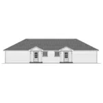 Southern House Plan Rear Elevation - Shawnee Lane Duplex 077D-0306 - Shop House Plans and More