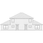 Traditional House Plan Rear Elevation - 077D-0313 | House Plans and More