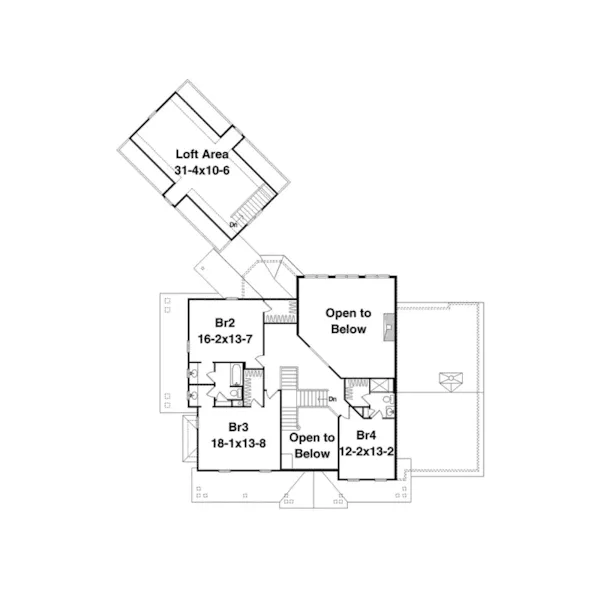 Luxury House Plan Second Floor - Luca Traditional Home 079D-0001 - Shop House Plans and More