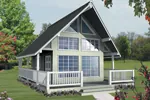 Lake House Plan Front Image - Sheridan Park Narrow Lot Home 080D-0001 - Shop House Plans and More
