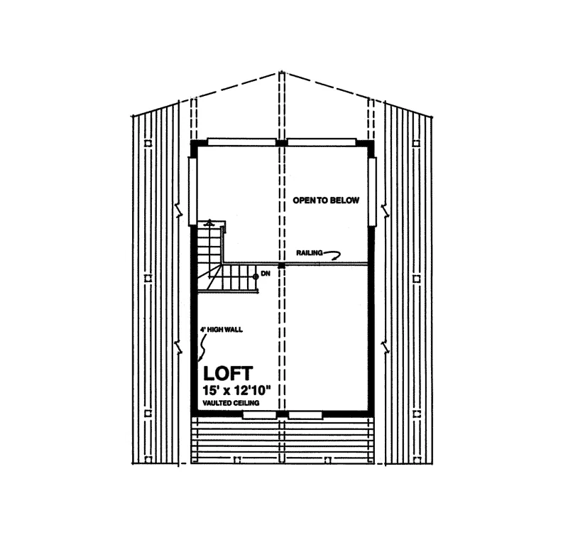 A-Frame House Plan Loft - Sheridan Park Narrow Lot Home 080D-0001 - Shop House Plans and More