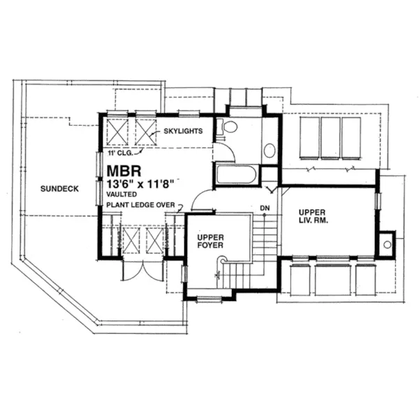 Vacation House Plan Second Floor - Monticello Waterfront Home 080D-0003 - Shop House Plans and More