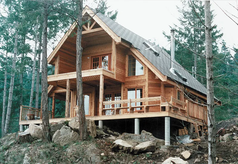 Cabin & Cottage House Plan Rear Photo 03 - Redmond Park Rustic Log Home 080D-0004 - Shop House Plans and More