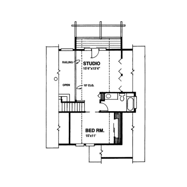 Arts & Crafts House Plan Second Floor - Bassano Rustic Lake Home 080D-0005 - Search House Plans and More