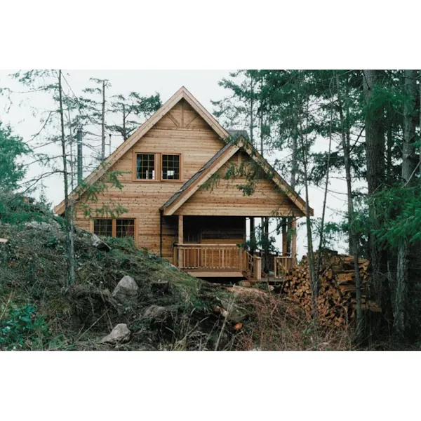 Rustic Log Cabin Design With Mountainous Style