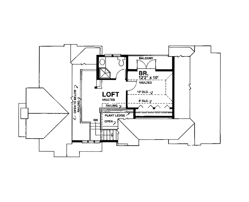 Modern House Plan Second Floor - Sherry Rustic Log Home 080D-0006 - Shop House Plans and More