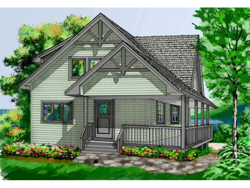 Farmhouse Plan Front Image - Rivercrest Rustic Home 080D-0007 - Shop House Plans and More