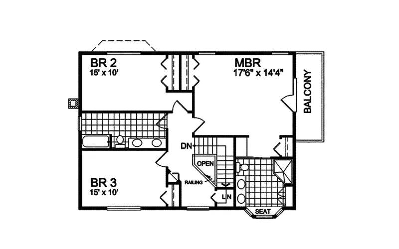 Country House Plan Second Floor - Bon Aire Country Farmhouse 080D-0010 - Search House Plans and More