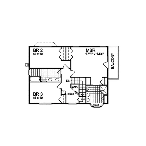 Country House Plan Second Floor - Bon Aire Country Farmhouse 080D-0010 - Search House Plans and More