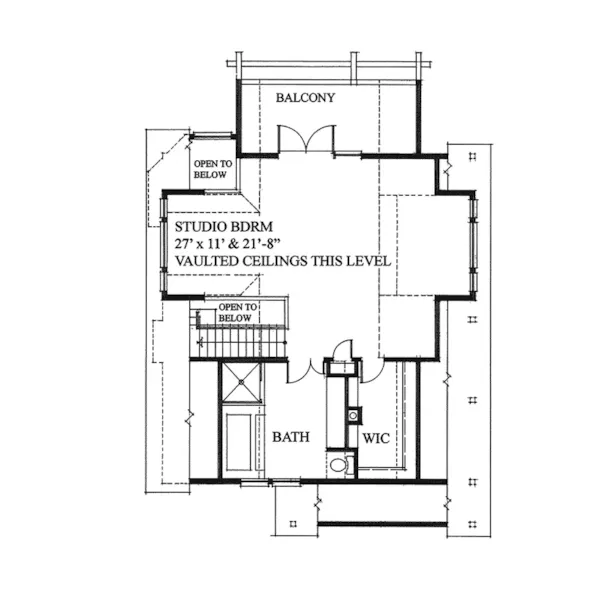 Modern House Plan Second Floor - Laurens Cove Vacation Home 080D-0013 - Shop House Plans and More