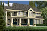 Craftsman House Plan Rear Photo 01 - Antares Vacation Home 080D-0014 - Search House Plans and More