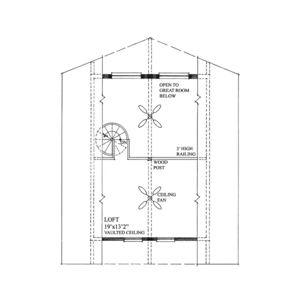 Victorian House Plan Second Floor - Hilltop Green Vacation Home 080D-0015 - Search House Plans and More