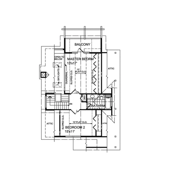 Contemporary House Plan Second Floor - Paradise Point Mountain Home 080D-0016 - Shop House Plans and More