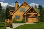 Contemporary House Plan Front of Home - Momarte Rustic Cabin Home 080D-0017 - Shop House Plans and More