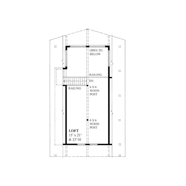 Vacation House Plan Second Floor - Backwater Cove Lake Cottage 080D-0019 - Search House Plans and More