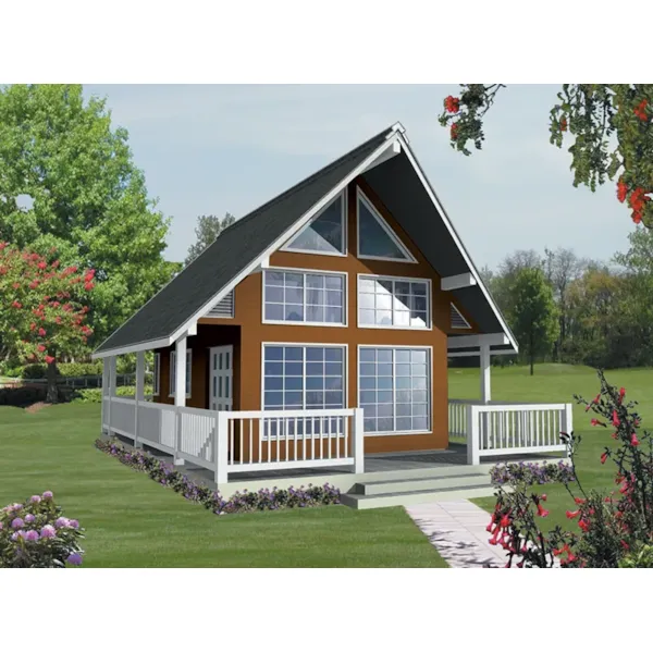 Cabin & Cottage House Plan Front of Home - Backwater Cove Lake Cottage 080D-0019 - Search House Plans and More