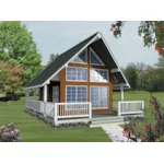 Cabin & Cottage House Plan Front of Home - Backwater Cove Lake Cottage 080D-0019 - Search House Plans and More