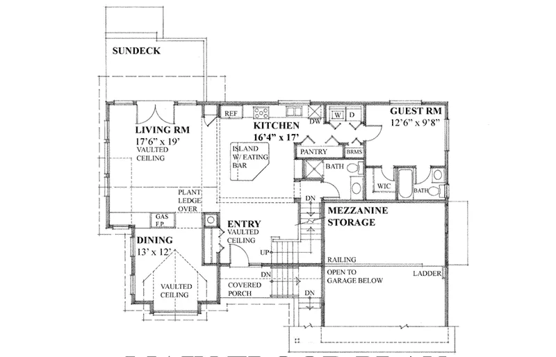 Traditional House Plan First Floor - Beechwood Craftsman Home 080D-0022 - Search House Plans and More