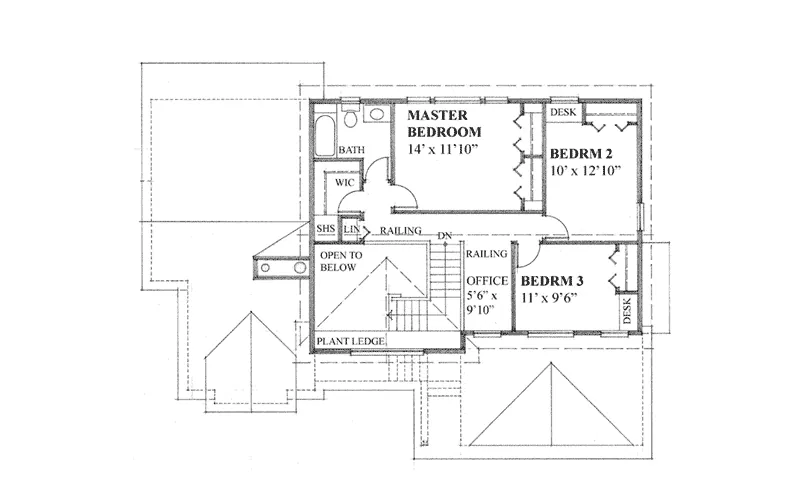 Traditional House Plan Second Floor - Beechwood Craftsman Home 080D-0022 - Search House Plans and More