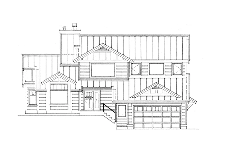 Ranch House Plan Front of Home - Beechwood Craftsman Home 080D-0022 - Search House Plans and More