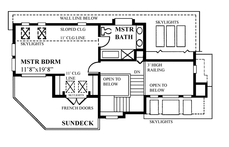 Rustic House Plan Second Floor - Copley Bay Lake Home 080D-0023 - Search House Plans and More