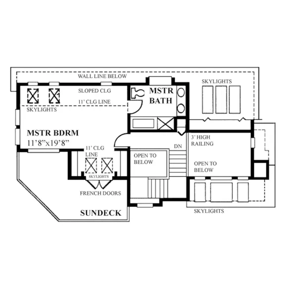 Rustic House Plan Second Floor - Copley Bay Lake Home 080D-0023 - Search House Plans and More