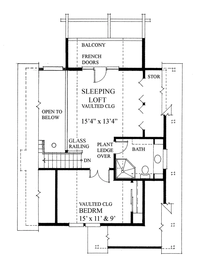 Waterfront House Plan Second Floor - Landen Craftsman Home 080D-0024 - Shop House Plans and More