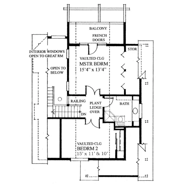 Lake House Plan Second Floor - Newfield Hill Craftsman Cottage 080D-0025 - Shop House Plans and More