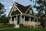 Waterfront House Plan Front of Home - Newfield Hill Craftsman Cottage 080D-0025 - Shop House Plans and More
